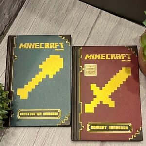 Lot of 2: Minecraft Construction and Combat Handbooks